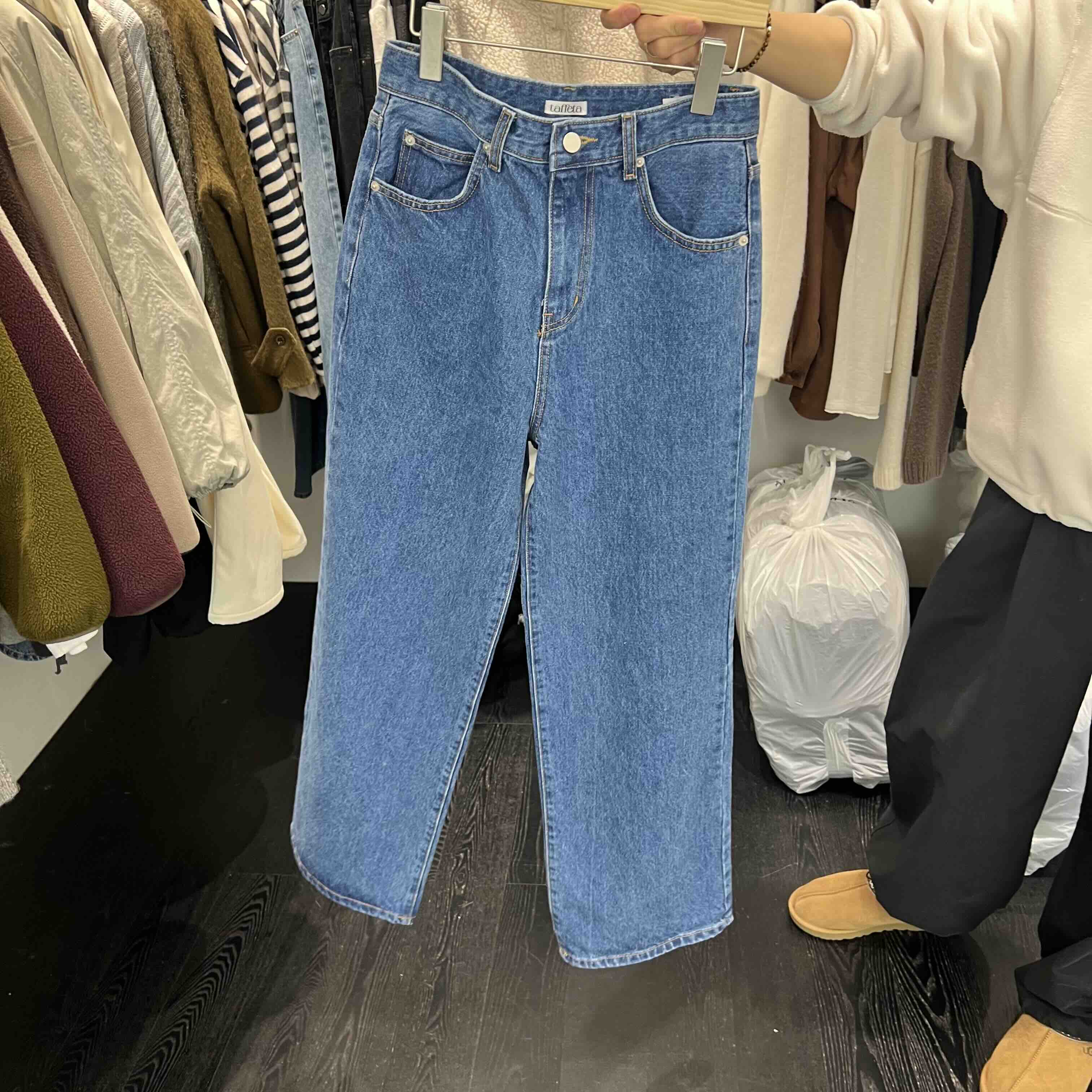 TAFFETA東大門㊣代購女士新品熱賣人氣25秋冬推薦時尚牛仔褲TAFFETA牛仔褲