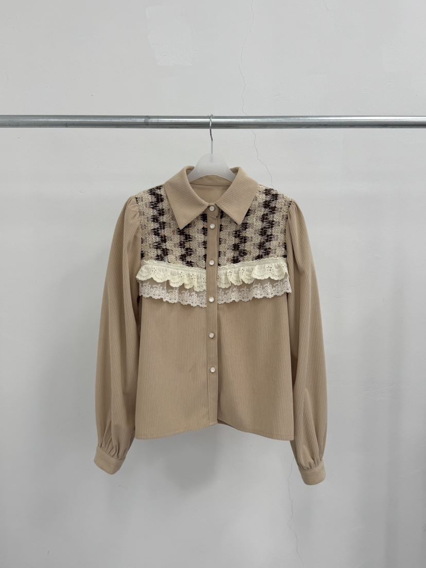 MOSMOS韓國代購㊣女士新款熱賣真品25秋冬職業推薦襯衫蕾絲衫MOSMOS襯衫/蕾絲衫