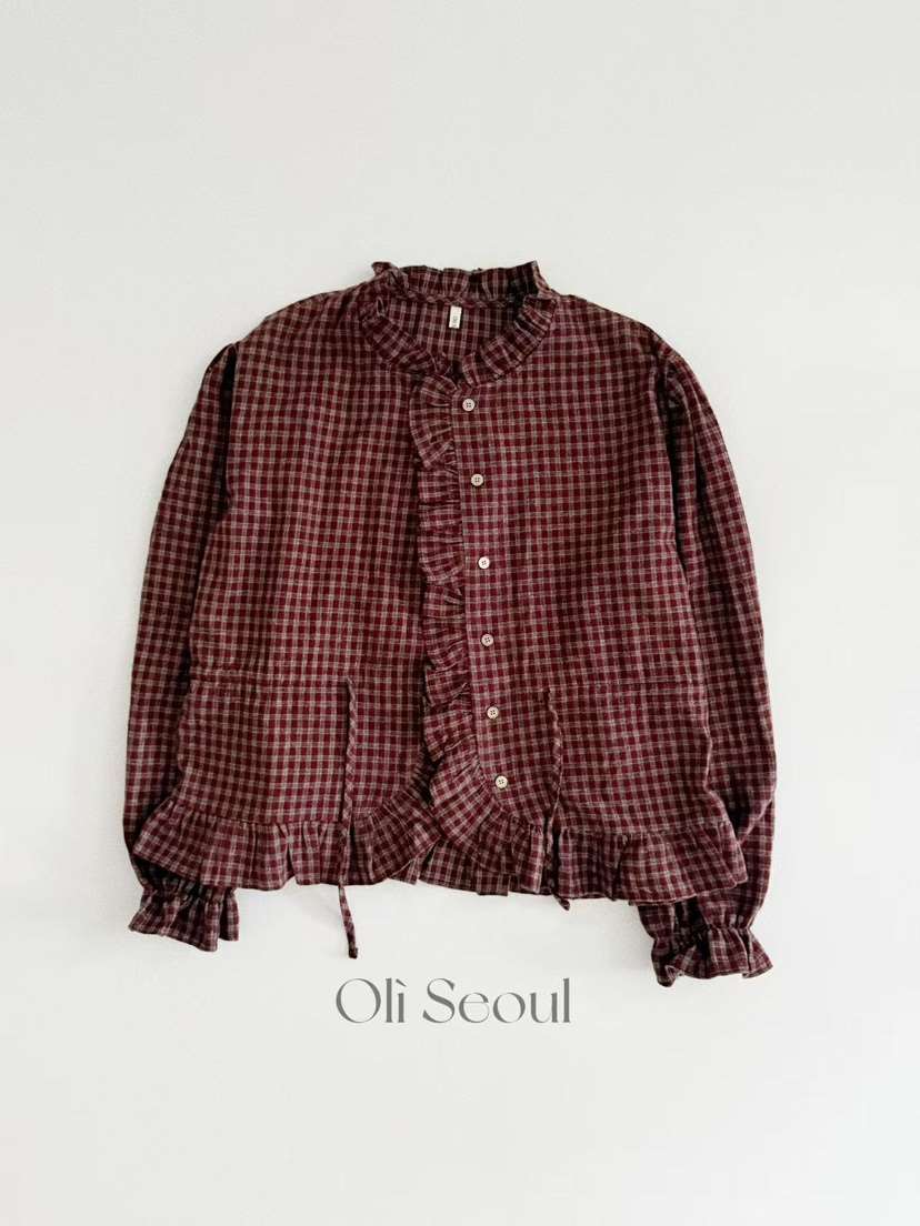 OLI SEOUL東大門㊣實拍女裝新品人氣休閑職業25秋冬襯衫蕾絲衫OLI SEOUL襯衫/蕾絲衫