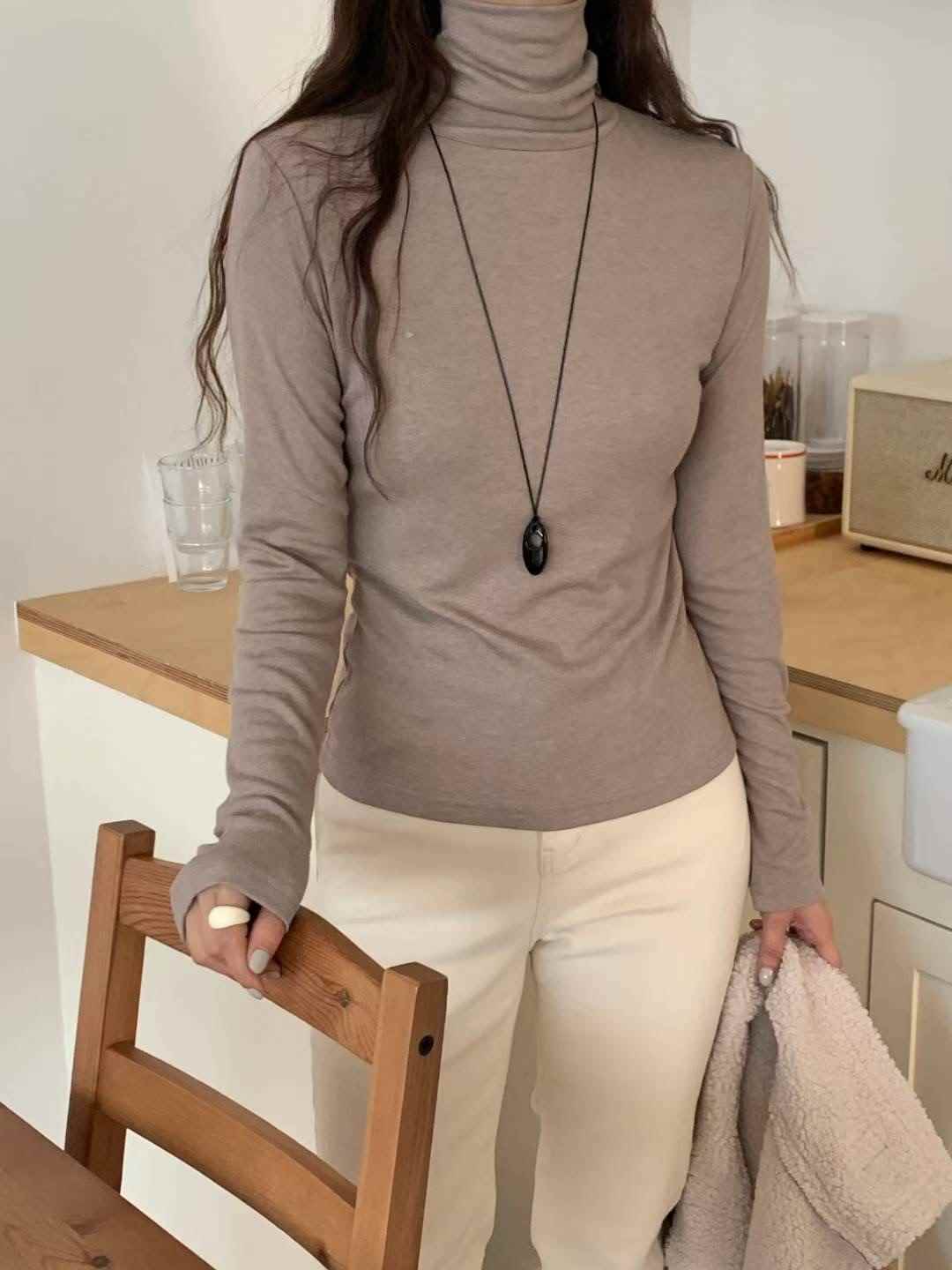 TDOUBLEJ韓國代購㊣女士新品職業25秋冬推薦時尚熱賣長袖T恤TDOUBLEJ長袖T恤