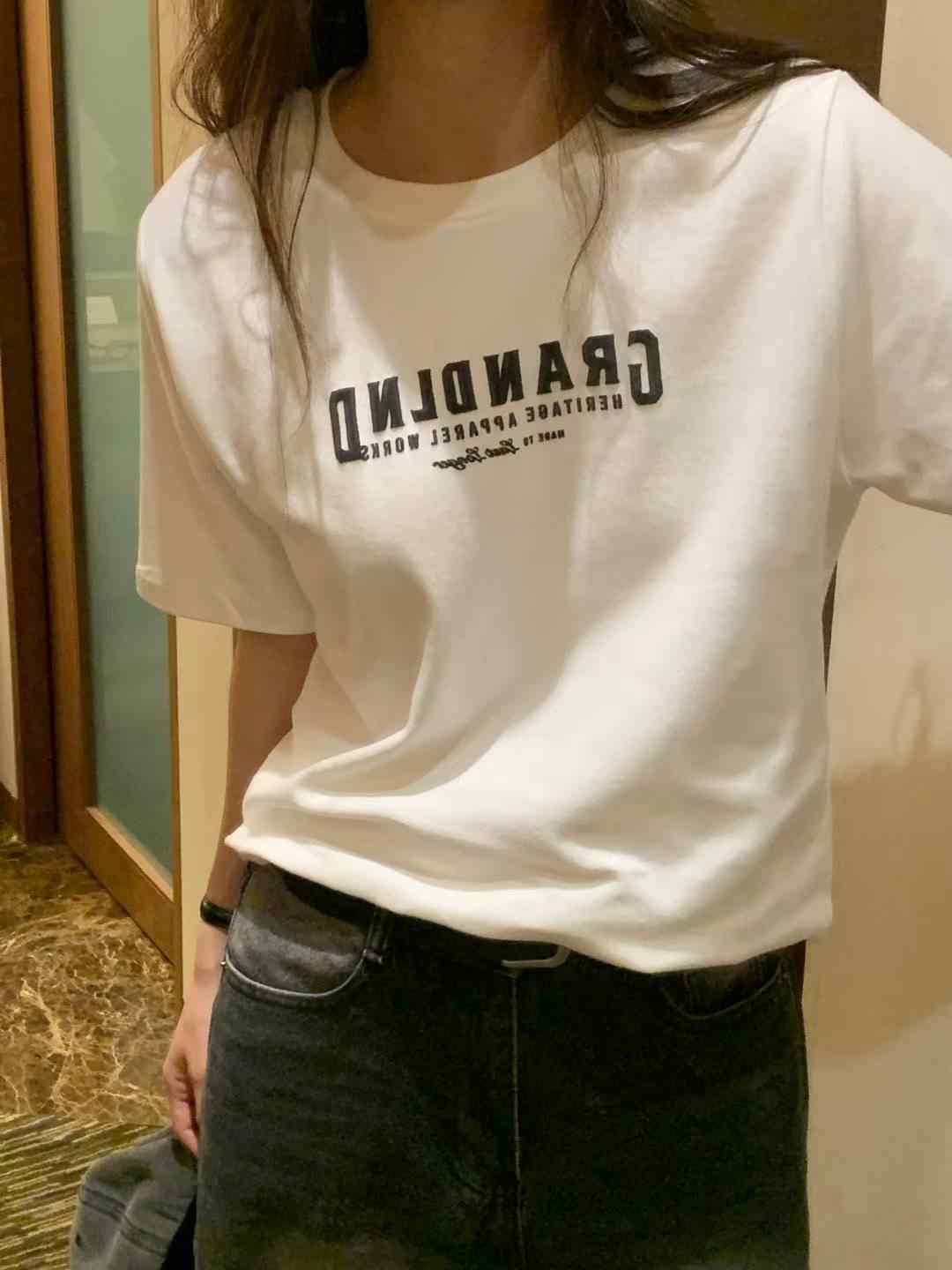 TDOUBLEJ韓國代購㊣女裝新款人氣職業時尚熱賣25秋冬T恤毛皮TDOUBLEJT恤