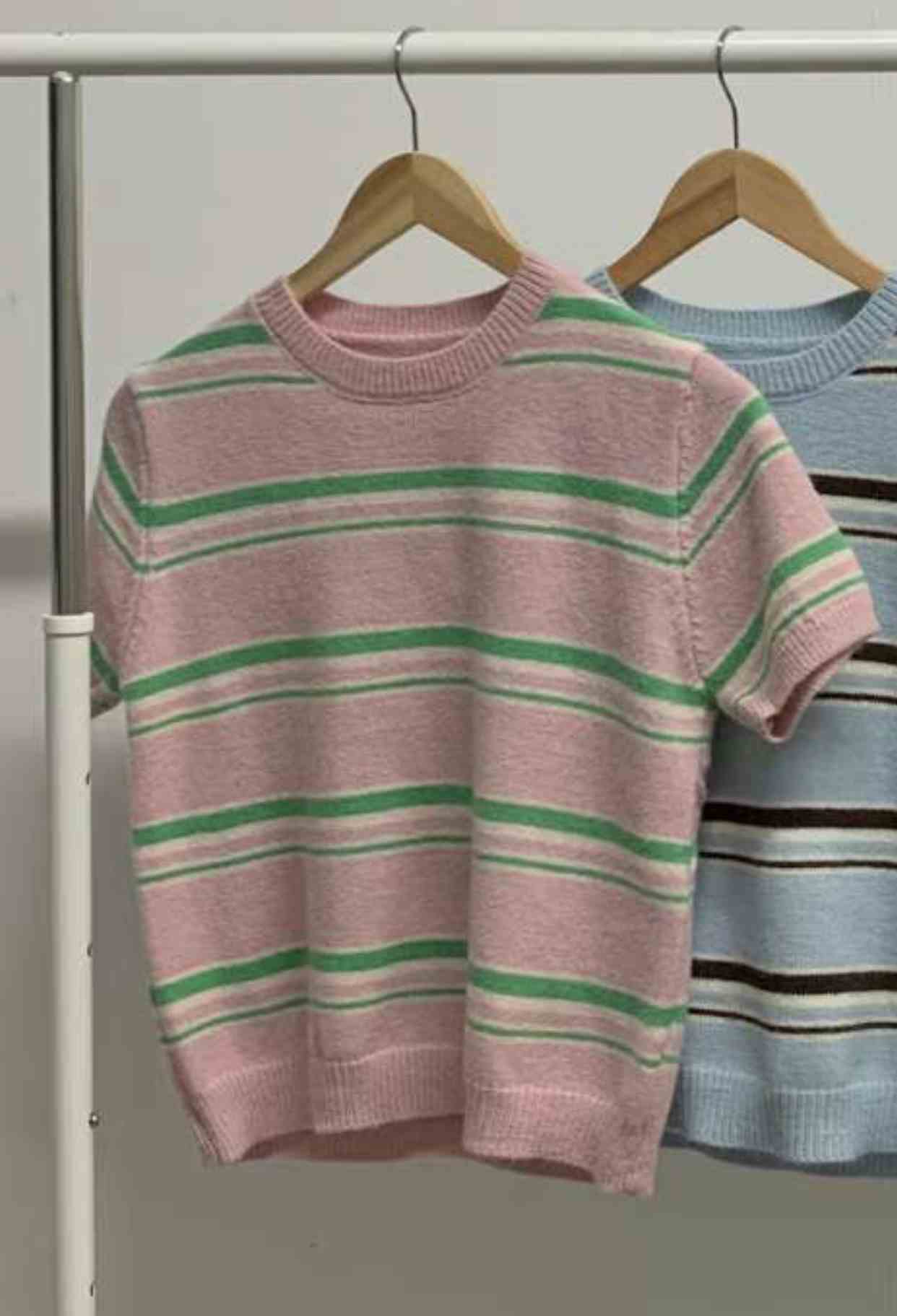 TDOUBLEJ東大門㊣直郵女士新品人氣職業熱賣休閑針織衫條紋TDOUBLEJ針織衫