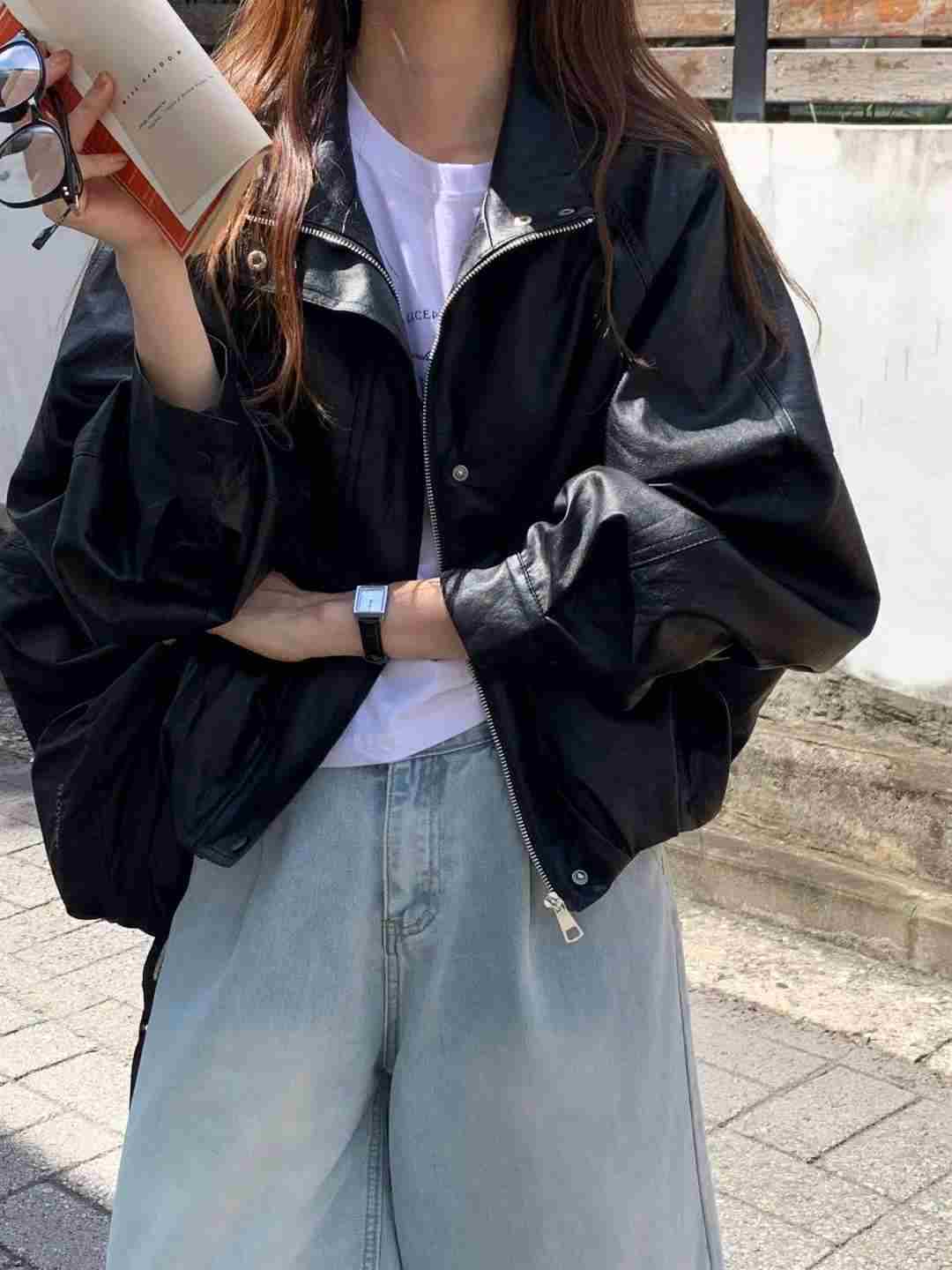 TDOUBLEJ韓國代購㊣女裝新品時尚熱賣25秋冬休閑職業推薦夾克TDOUBLEJ夾克