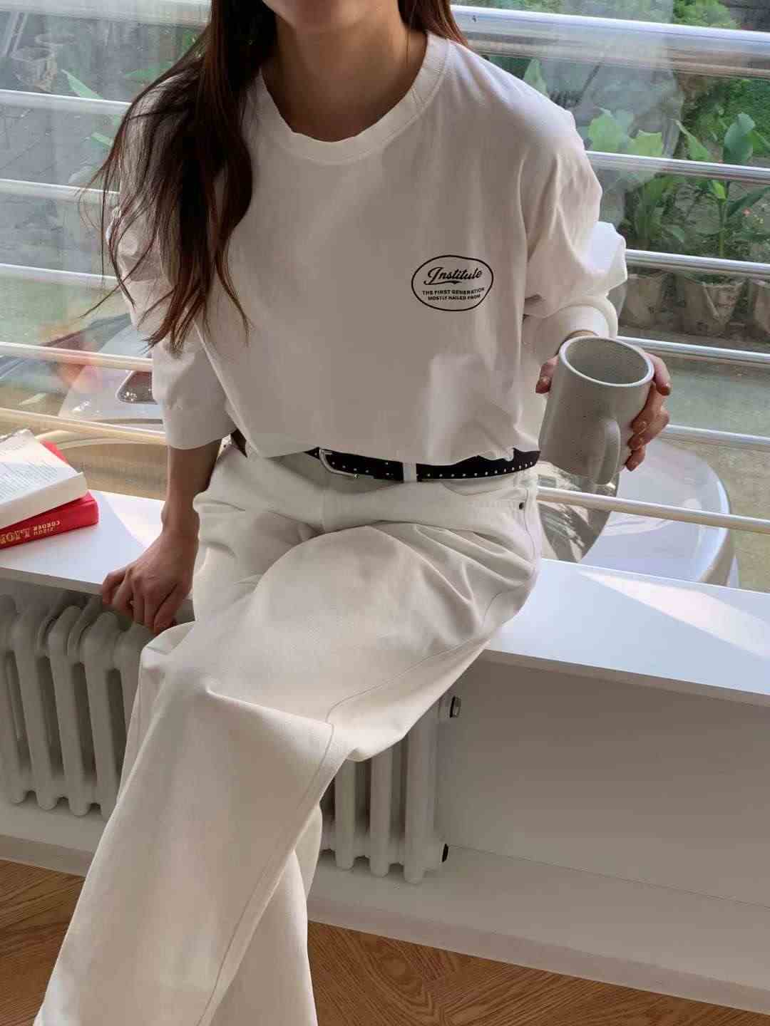 TDOUBLEJ東大門㊣直郵女裝新款時尚職業25秋冬推薦熱賣長袖T恤TDOUBLEJ長袖T恤