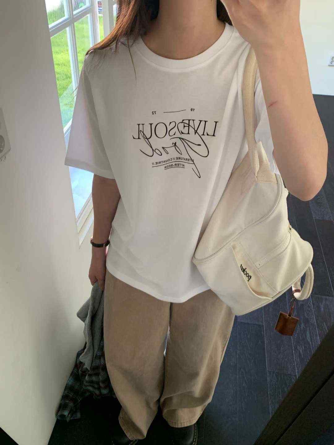 TDOUBLEJ東大門㊣直郵女裝新品時尚熱賣人氣25秋冬推薦休閑T恤TDOUBLEJT恤