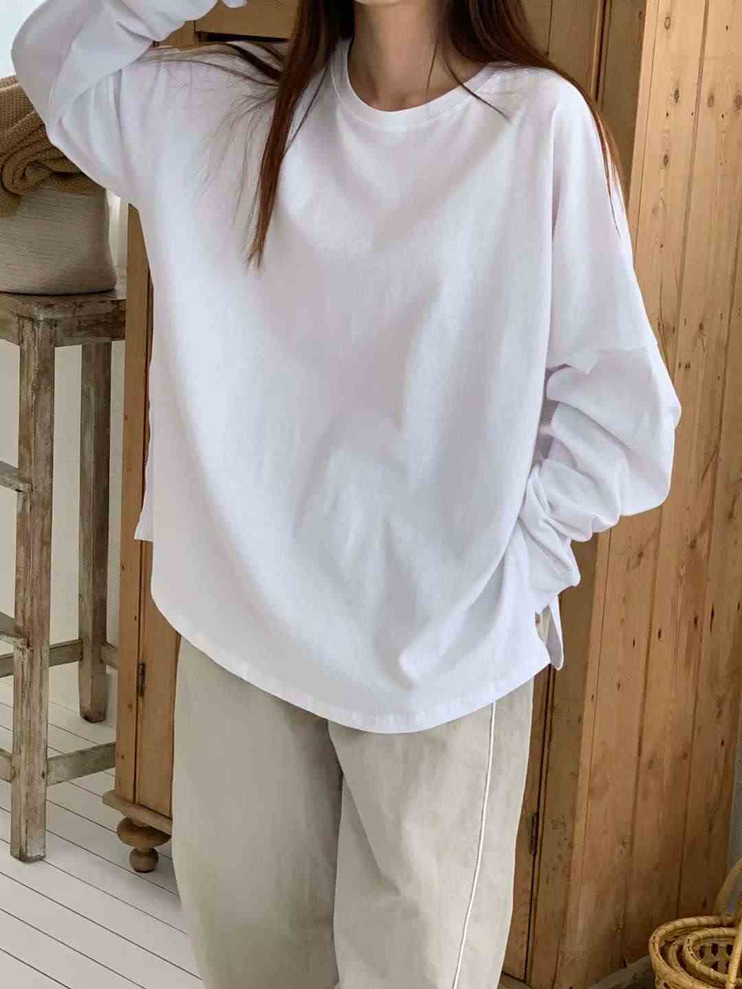 TDOUBLEJ東大門㊣直郵女士新品時尚休閑人氣職業推薦長袖T恤TDOUBLEJ長袖T恤