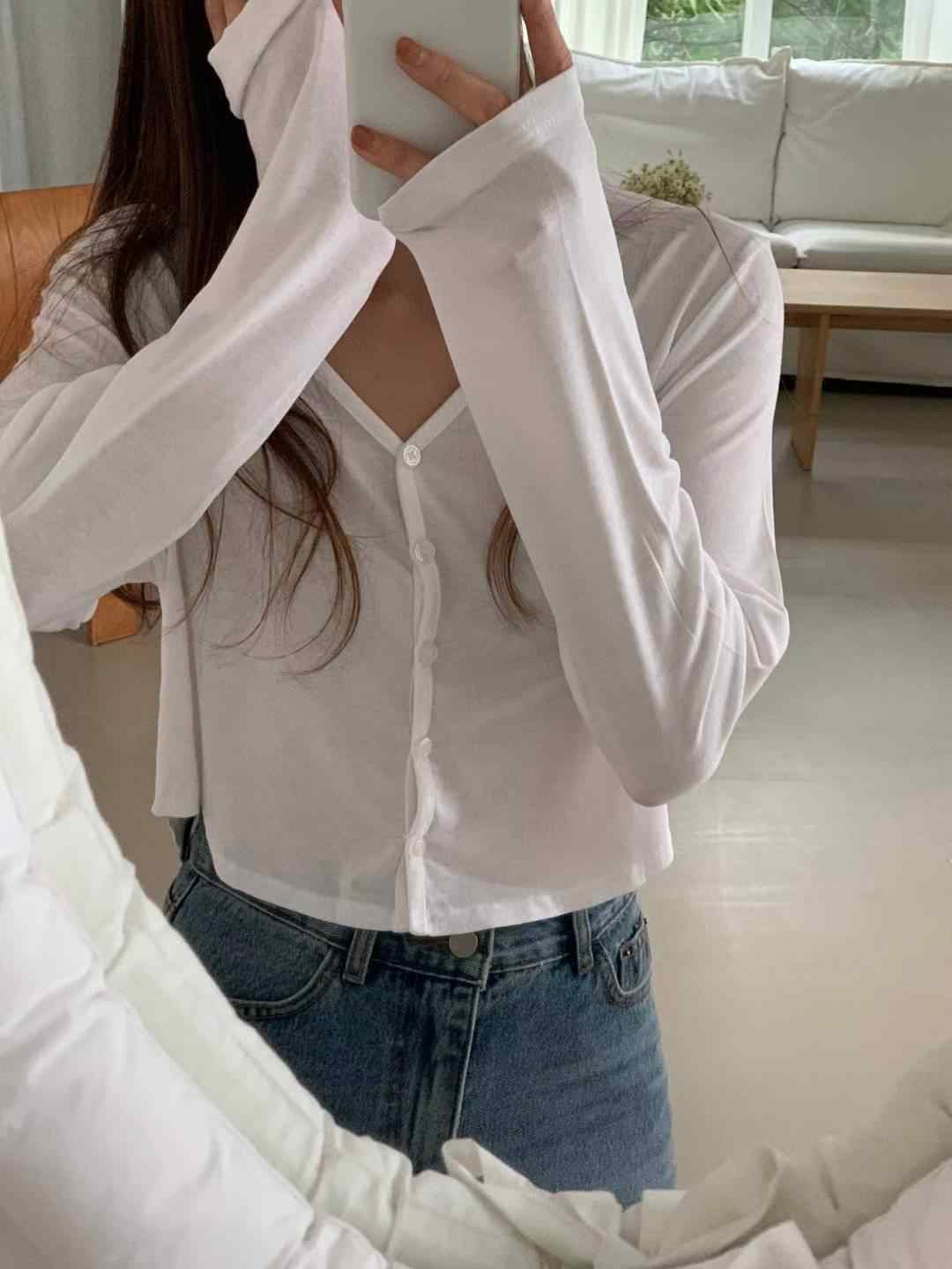 TDOUBLEJ東大門㊣直郵女裝新款職業人氣熱賣時尚長袖T恤柔軟TDOUBLEJ長袖T恤