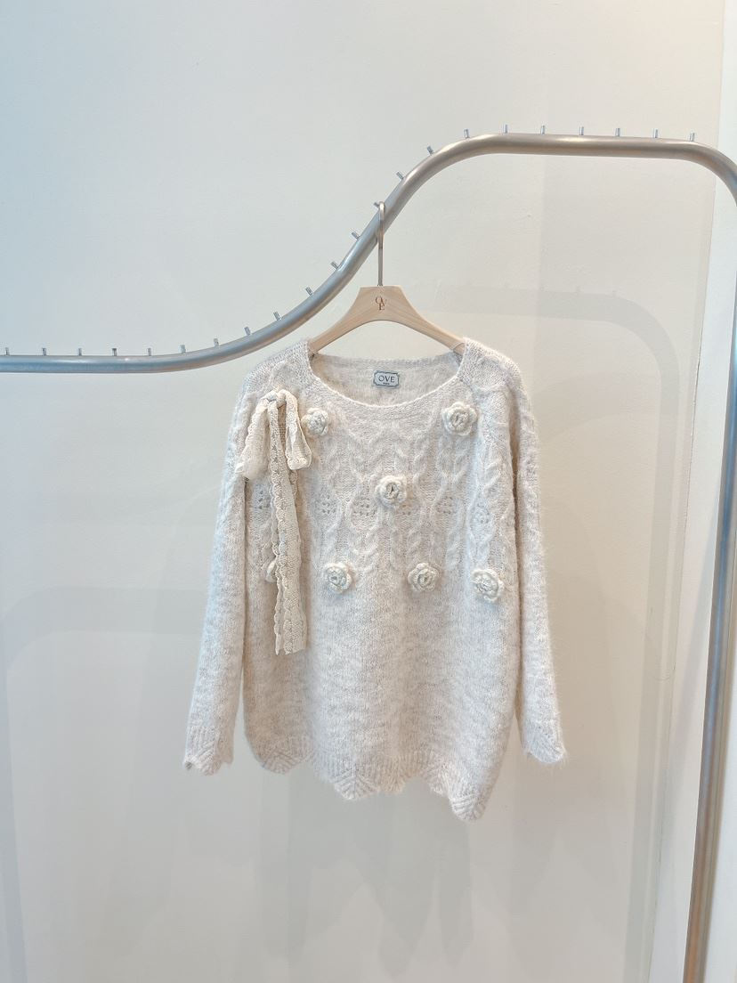 OVE東大門㊣代購女裝新款25秋冬休閑推薦職業時尚真品針織衫OVE針織衫