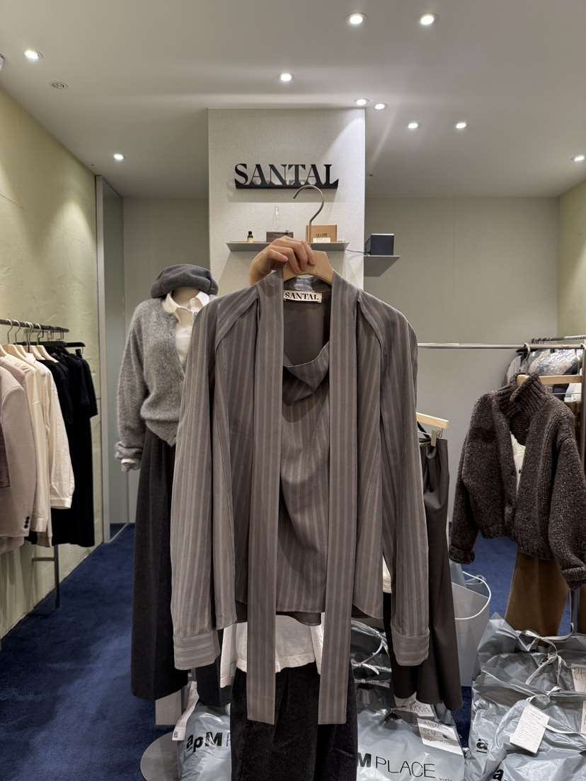 SANTAL東大門㊣直郵女士新品真品時尚人氣25秋冬襯衫蕾絲衫SANTAL襯衫/蕾絲衫