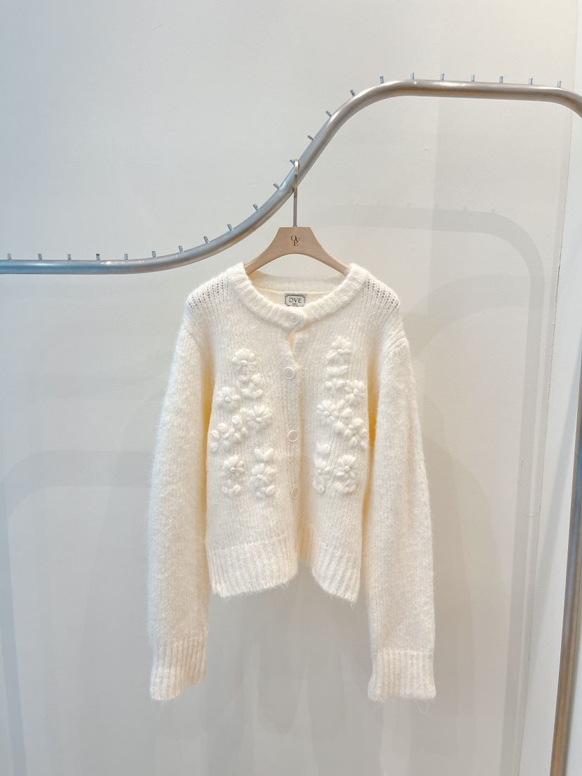 OVE東大門㊣代購女士新款時尚休閑職業熱賣推薦針織衫開襟衫OVE針織衫