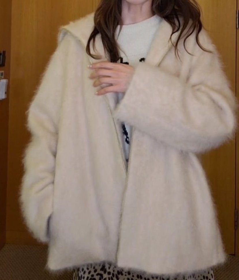 SIMPLE PARK/WMSTORY東大門㊣實拍女士新款時尚短款大衣羊毛SIMPLE PARK/WMSTORY短款大衣