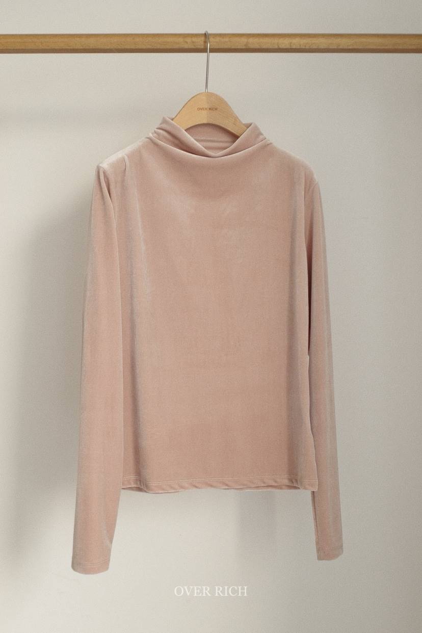 OVER RICH東大門㊣實拍女士新款職業時尚真品長袖T恤天鵝絨OVER RICH長袖T恤