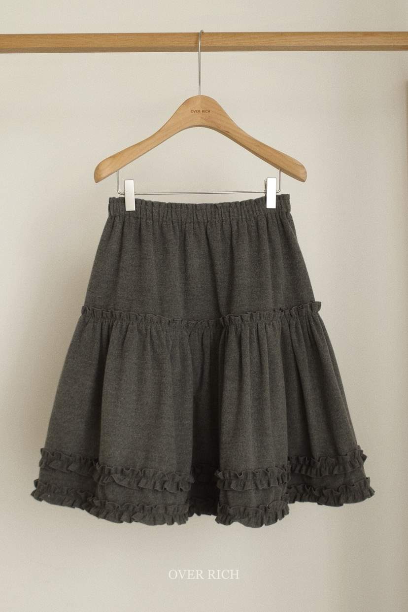 OVER RICH東大門㊣直郵女士新款人氣推薦半身裙中短裙羊毛OVER RICH半身裙/中短裙
