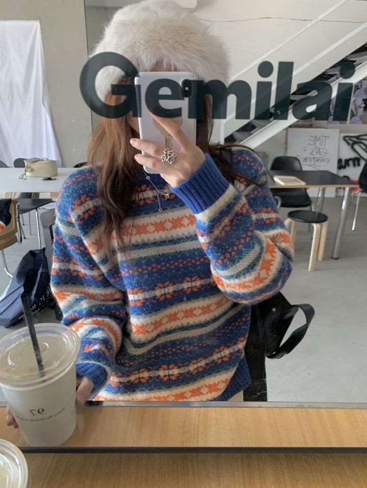 STAY HERE東大門㊣實拍女士新品休閑真品人氣時尚職業針織衫STAY HERE針織衫