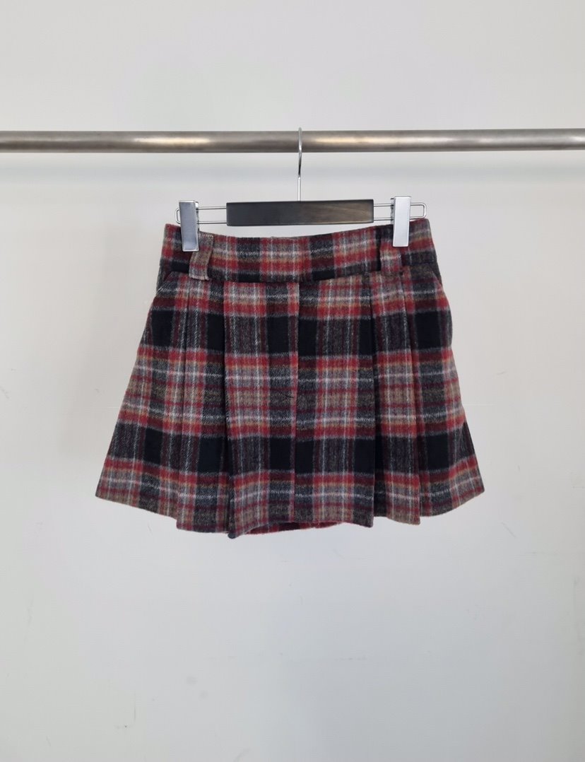 VERANDA東大門㊣代購女裝新款職業真品熱賣25秋冬休閑短裙格子VERANDA短裙