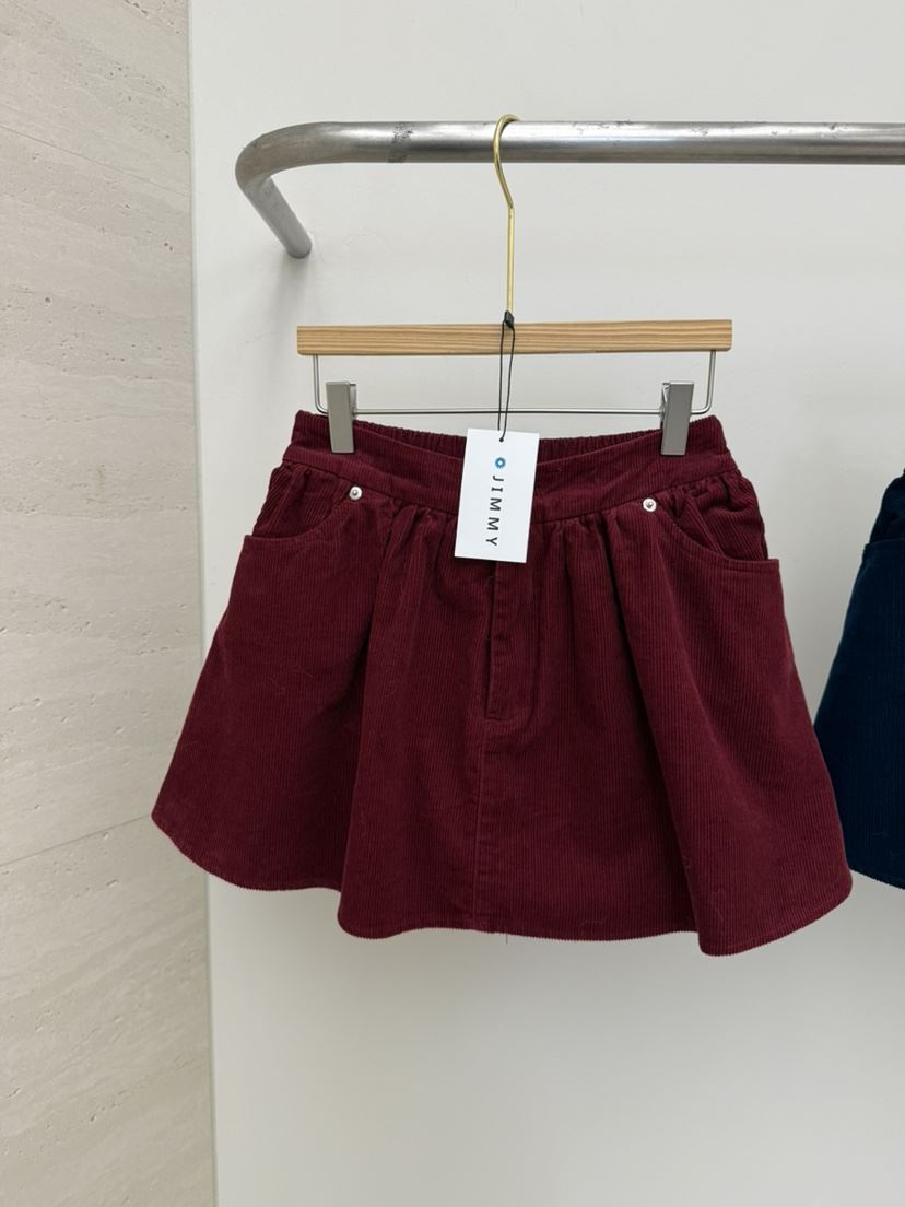 JIMMY東大門㊣直郵女裝新款時尚人氣休閑25秋冬推薦短裙燈芯絨JIMMY/REMAKE短裙