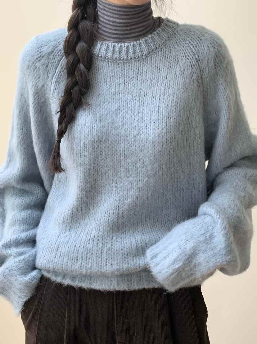 WOOD韓國直郵㊣女士新款25秋冬時尚熱賣推薦職業休閑針織衫WOOD針織衫