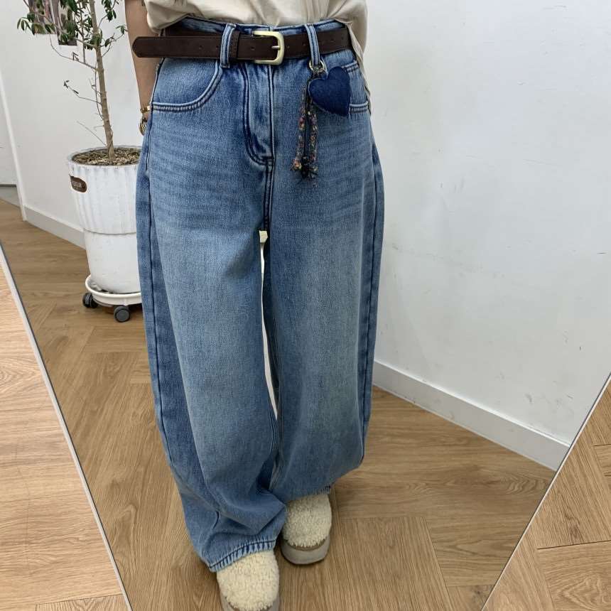 BLACK BABI韓國代購㊣女士新款25秋冬人氣時尚牛仔褲不含腰帶BLACK BABI牛仔褲