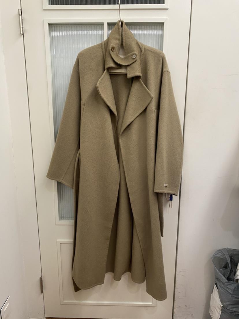 JADEMARKET東大門㊣代購女裝新款職業25秋冬中長款大衣含腰帶JADE MARKET中長款大衣