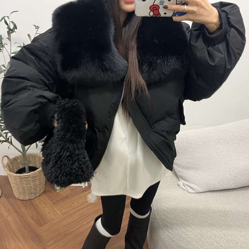 BLACK BABI東大門㊣代購女裝新品職業推薦休閑熱賣短款羽絨服BLACK BABI短款羽絨服