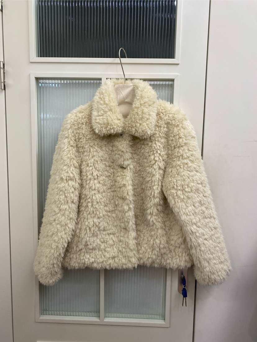 JADEMARKET東大門㊣直郵女士新款職業25秋冬休閑短款大衣絨JADE MARKET短款大衣