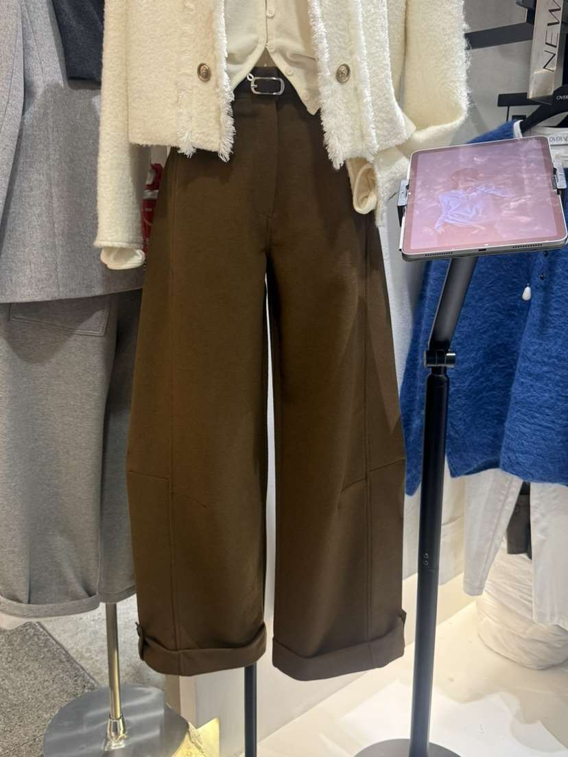 OVER NEAR東大門㊣代購女士新品人氣休閑25秋冬休閑褲不含腰帶OVER NEAR休閑褲