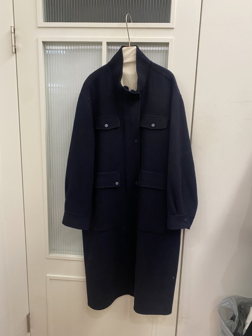 JADEMARKET東大門㊣代購女裝新款熱賣中長款大衣不含圍巾口袋長款JADE MARKET中長款大衣