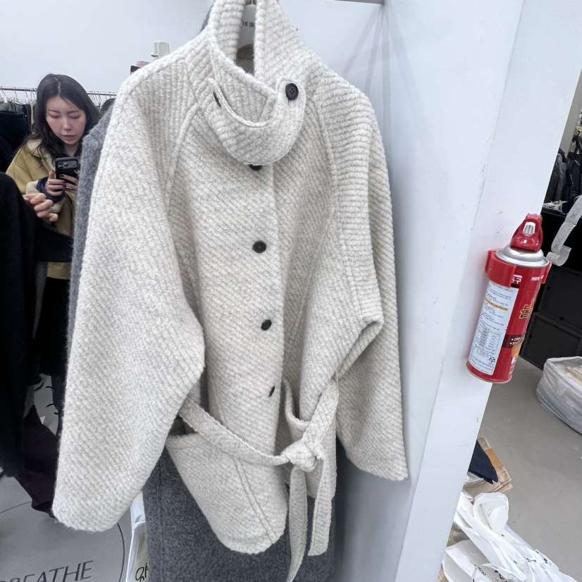 BREATHE韓國代購㊣女士新款真品推薦職業時尚中長款大衣含腰帶BREATHE中長款大衣