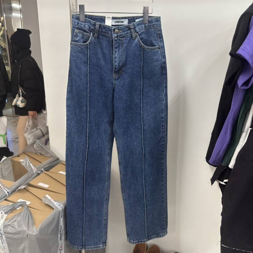 TOPDRESSING韓國代購㊣女裝新品熱賣推薦休閑真品職業牛仔褲TOPDRESSING牛仔褲