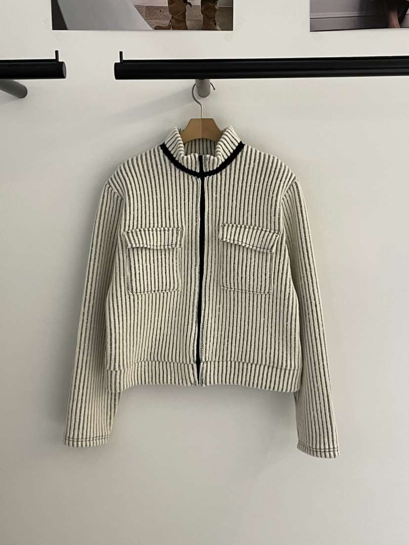 BUTTER-P東大門㊣代購女裝新品時尚25秋冬夾克羊毛針織拉鏈口袋BUTTER-P夾克