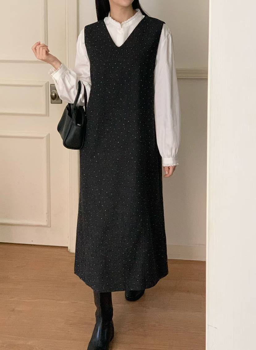 BINUS東大門㊣直郵女裝新款熱賣真品人氣職業連衣裙不含內搭BINUS連衣裙