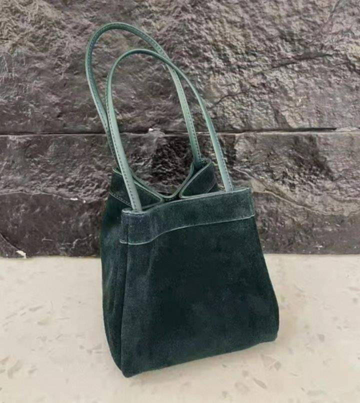 TROUVAILLE東大門㊣直郵女士新品人氣手拿包腋下包絨面革牛皮TROUVAILLE手拿包/腋下包