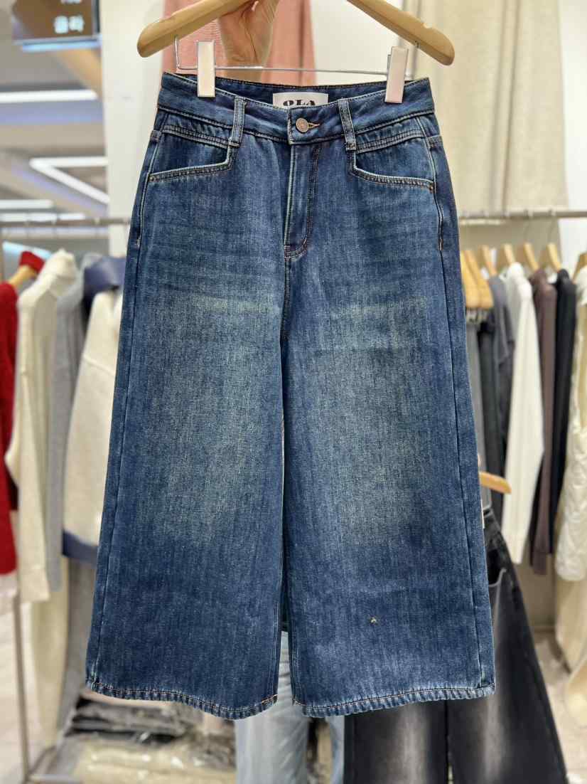 OLA東大門㊣代購女裝新款25秋冬時尚推薦真品牛仔褲加絨貂皮mellor/OLA牛仔褲