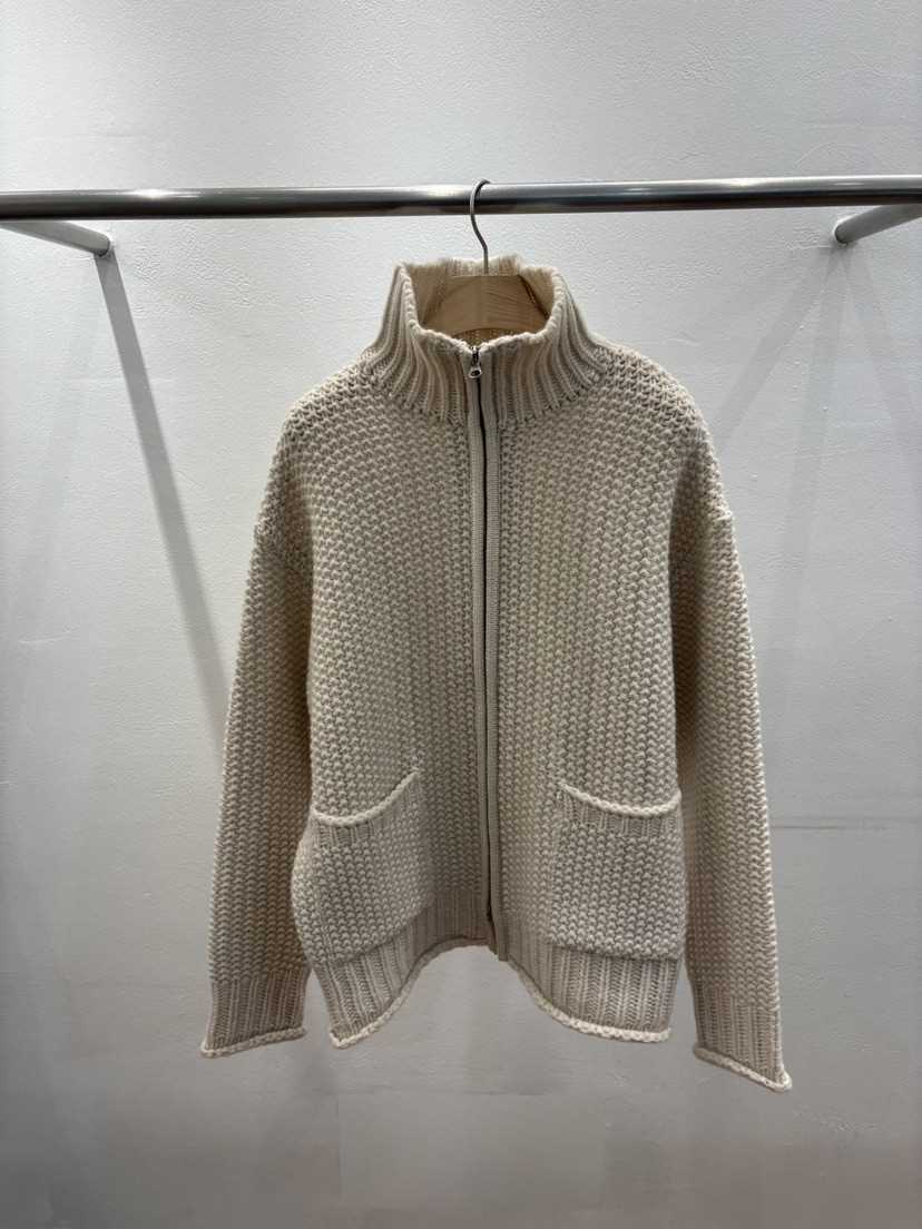 FL LANEL韓國代購㊣女裝新品休閑人氣時尚針織衫華夫格拉鏈FL LANEL針織衫