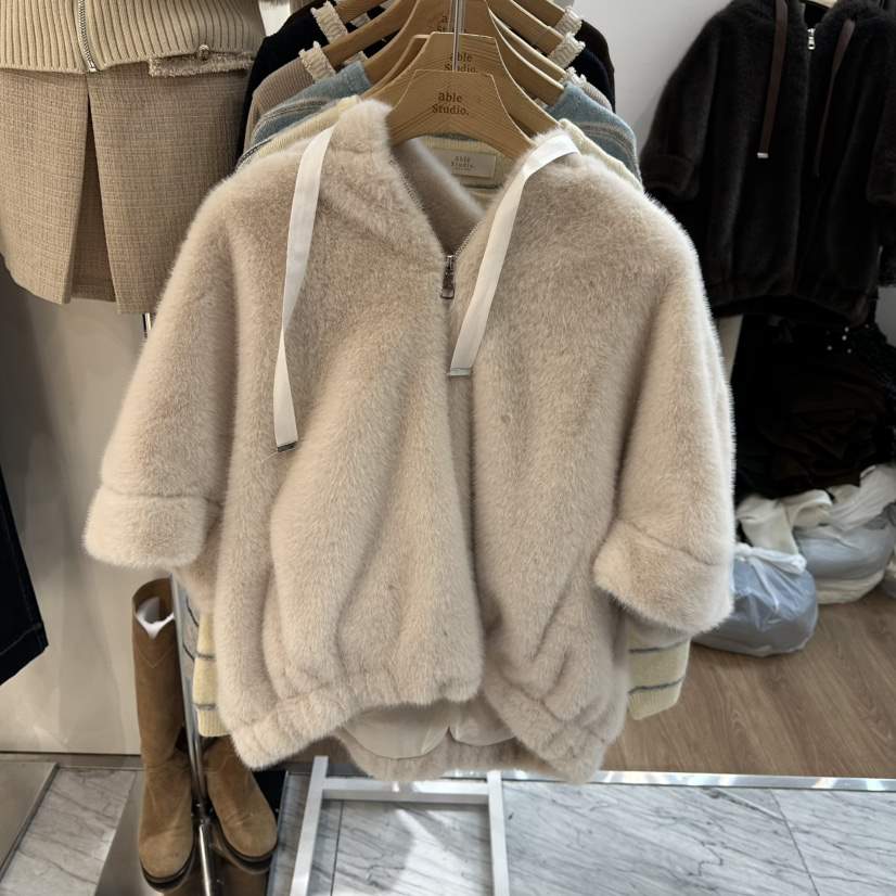 ABLESTUDIO東大門㊣直郵女裝新款休閑真品時尚推薦夾克貂皮ABLESTUDIO夾克