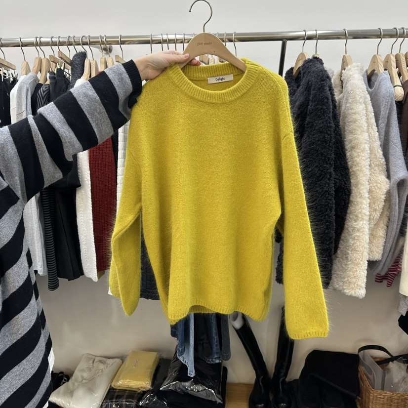 DELIGHT-L韓國直郵㊣女裝新品職業真品人氣熱賣針織衫貂絨DELIGHT-L針織衫