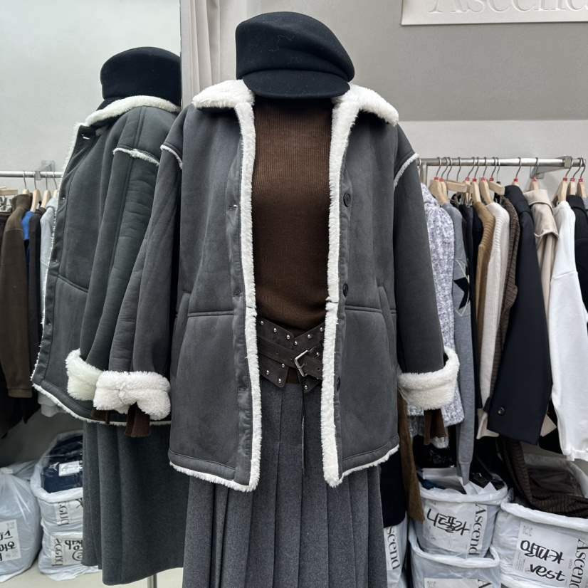 ASCEND韓國代購㊣女裝新款時尚職業熱賣人氣25秋冬短款大衣ASCEND短款大衣