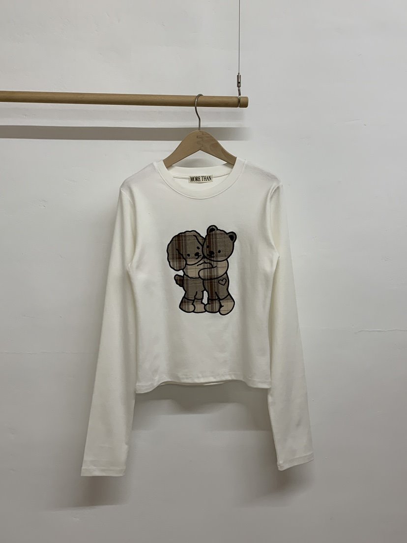 MORE THAN-P韓國代購㊣女士新品推薦真品職業25秋冬長袖T恤MORE THAN長袖T恤