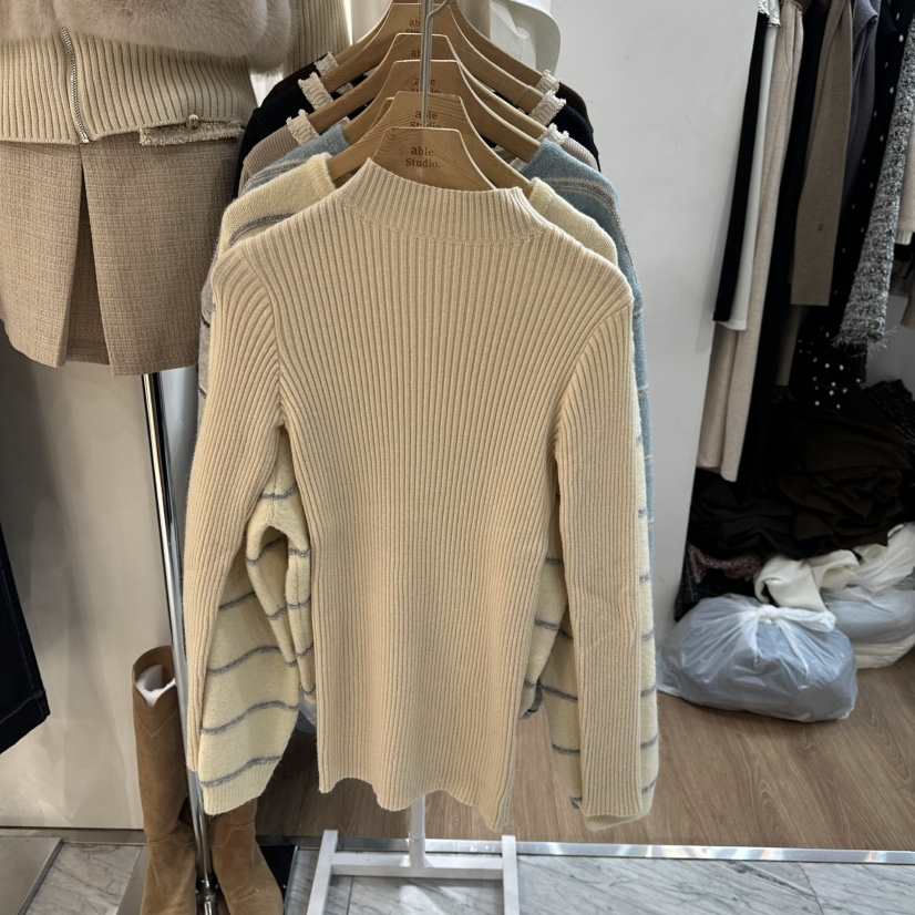 ABLESTUDIO韓國直郵㊣女裝新品熱賣25秋冬推薦真品休閑針織衫ABLESTUDIO針織衫