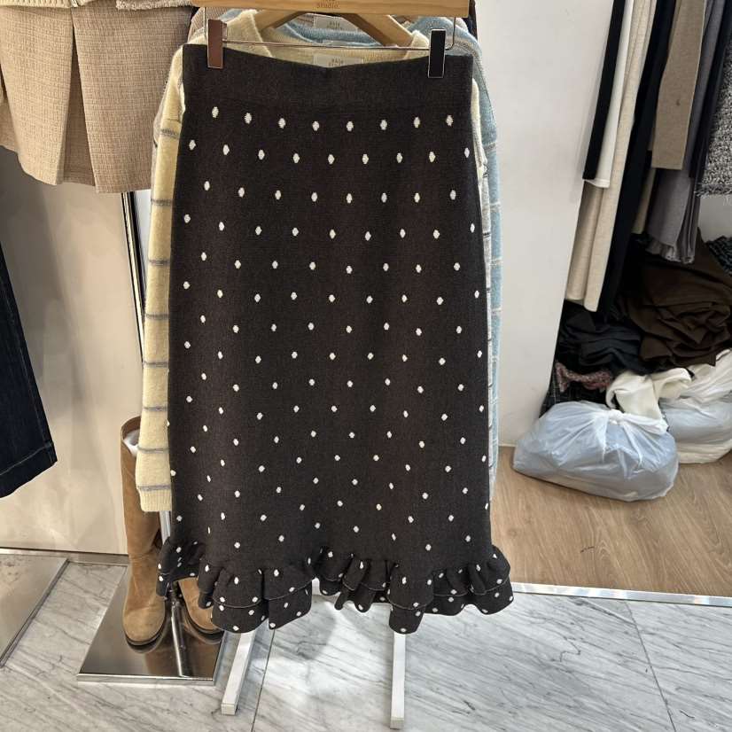 ABLESTUDIO東大門㊣直郵女士新品25秋冬職業真品休閑推薦長裙ABLESTUDIO長裙