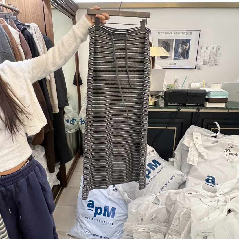 VIRKIN東大門㊣實拍女裝新品職業25秋冬時尚推薦真品人氣長裙VIRKIN長裙