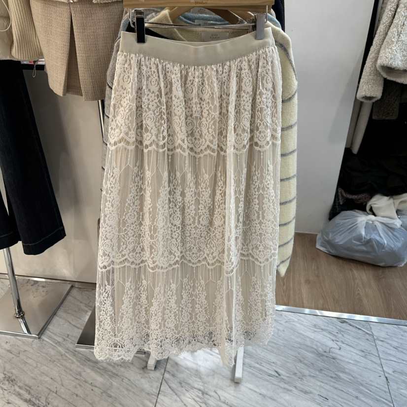 ABLESTUDIO東大門㊣直郵女裝新品熱賣休閑人氣長裙蕾絲雙面ABLESTUDIO長裙