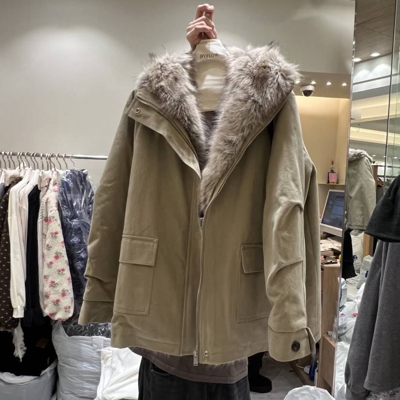 BY FLOW東大門㊣實拍女士新款人氣25秋冬真品職業夾克浣熊BY FLOW夾克