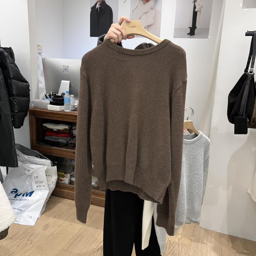 OURIN東大門㊣實拍女裝新品推薦25秋冬職業休閑熱賣針織衫羊駝OURIN針織衫