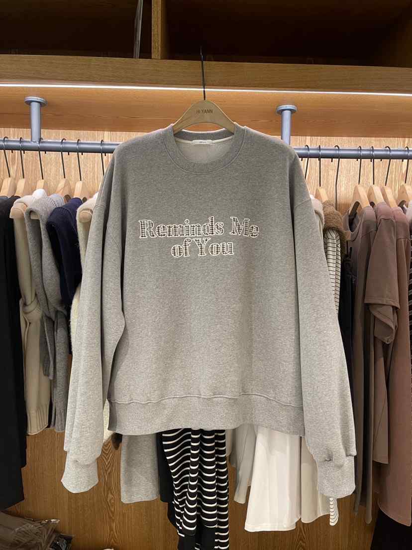 HI YANN韓國直郵㊣女士新款休閑熱賣真品職業衛衣加絨刺繡HI YANN衛衣