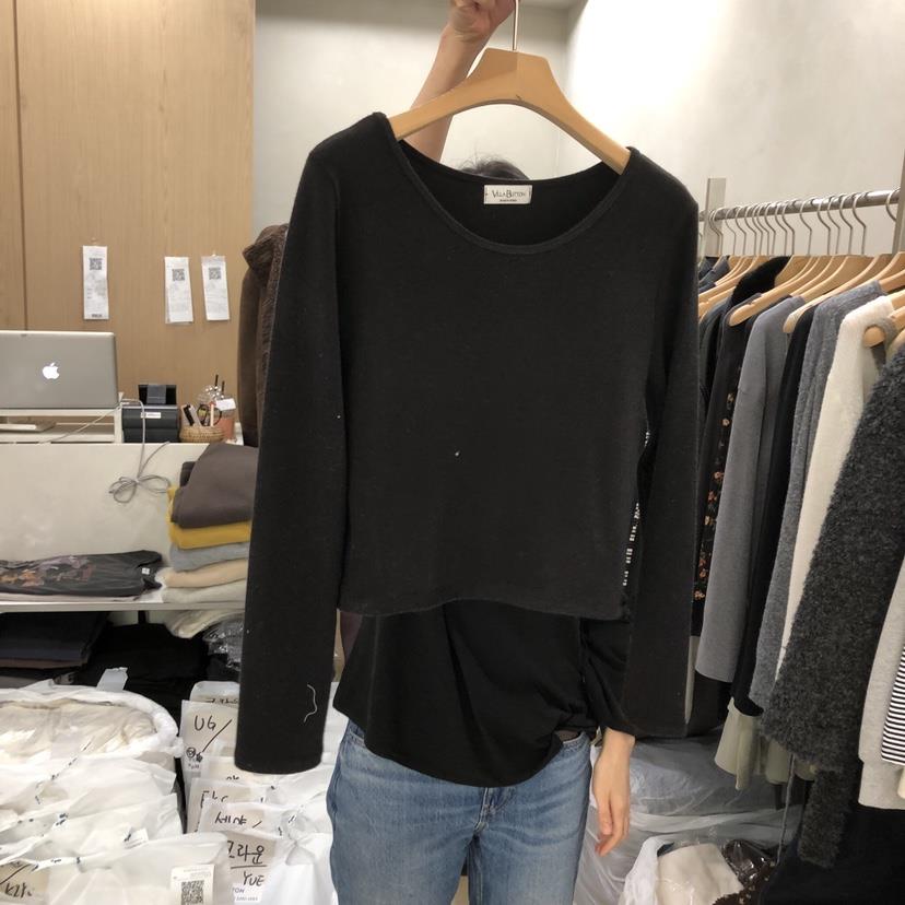 VILLABUTTON東大門㊣直郵女裝新品真品人氣休閑25秋冬長袖T恤VILLABUTTON長袖T恤