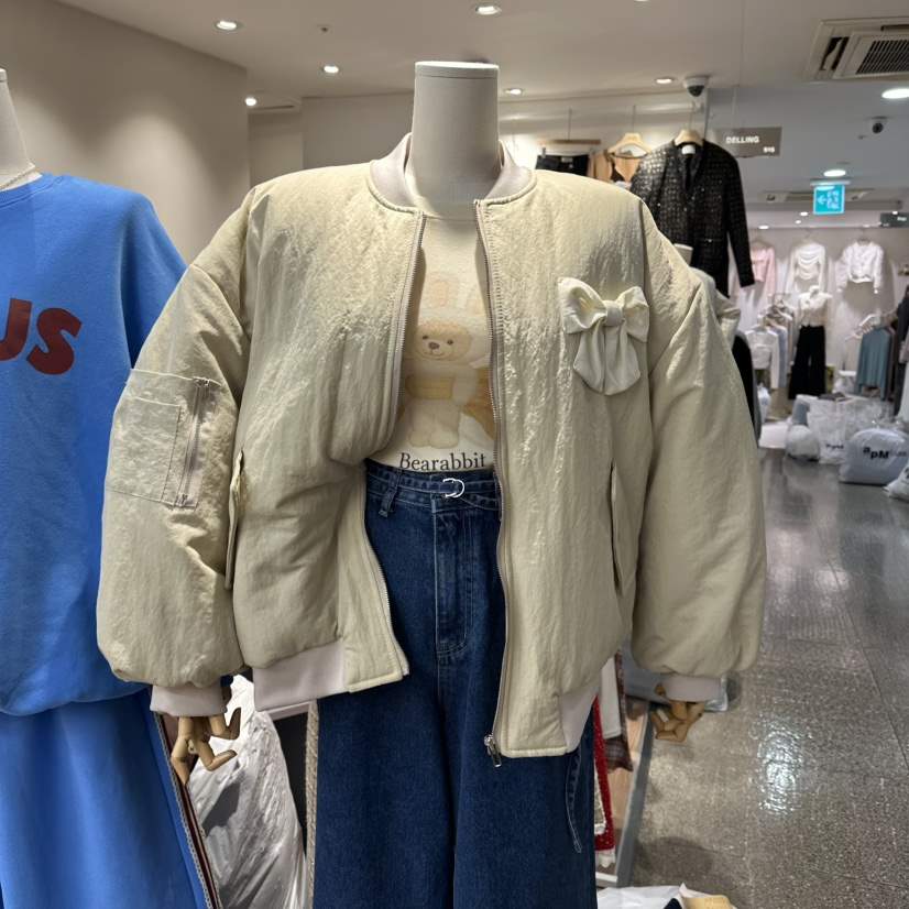 DELLING韓國代購㊣女裝新品時尚人氣熱賣職業推薦25秋冬短款棉服DELLING短款棉服