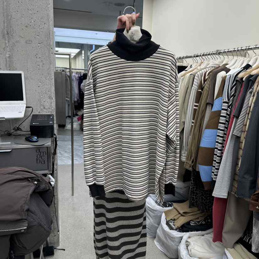 AMOEBA東大門㊣直郵女裝新品25秋冬推薦休閑職業熱賣長袖T恤AMOEBA長袖T恤