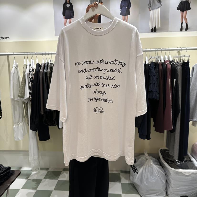 OREUM韓國代購㊣女士新品25秋冬休閑真品職業人氣推薦時尚T恤OREUMT恤