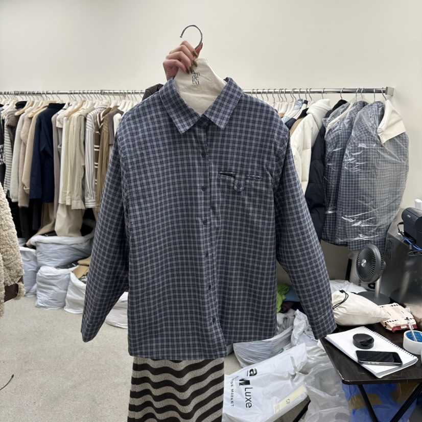 AMOEBA韓國直郵㊣女士新款職業真品25秋冬人氣休閑襯衫蕾絲衫AMOEBA襯衫/蕾絲衫